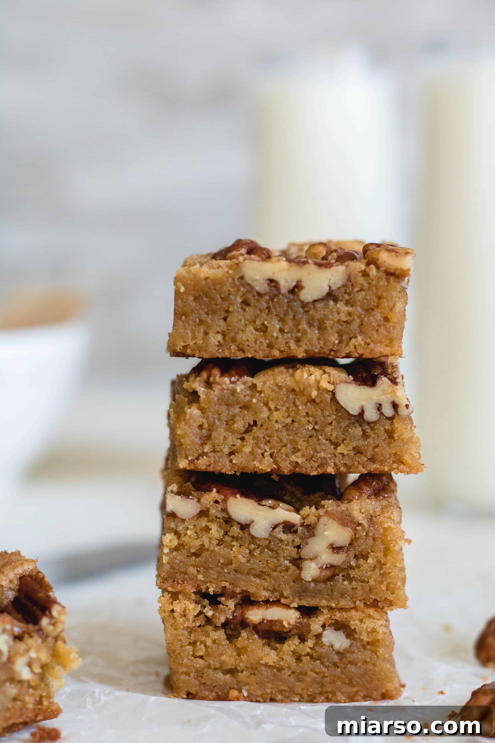 Delicious brown butter pecan blondies