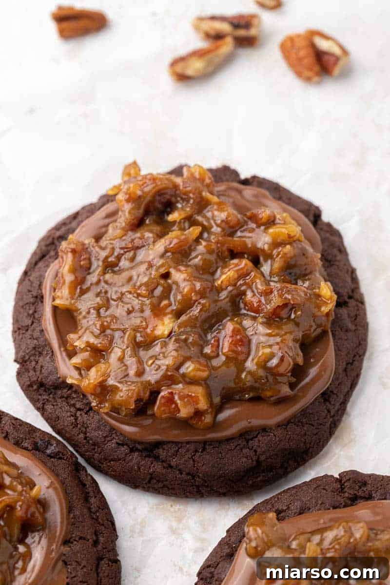 Crumbl German Chocolate Cake Cookies