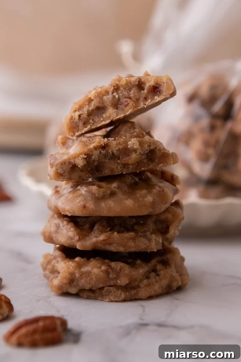 Stack of New orleans pralines recipe