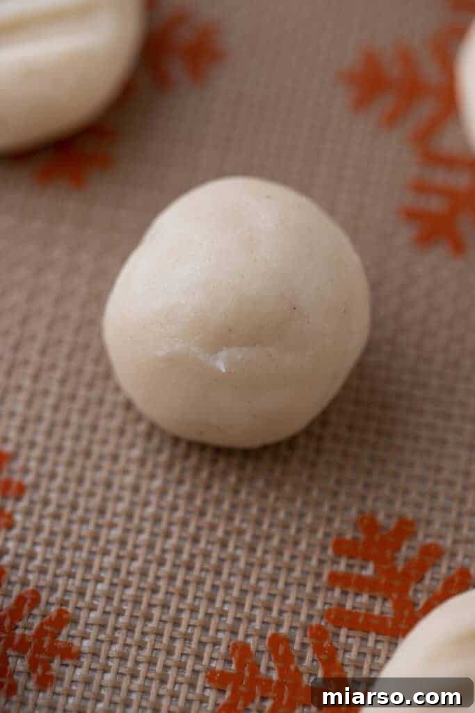 close up of raw dough ball