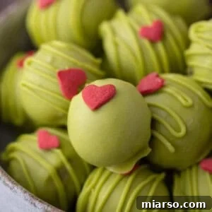 Grinch Oreo truffles