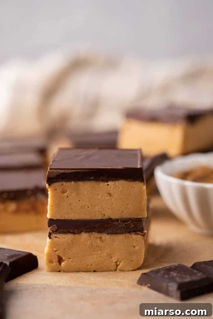 two buckeye bars stacked on top of each other