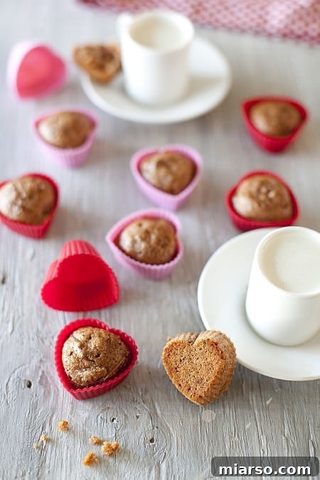 Heart-shaped love muffins, a healthy kid-friendly breakfast