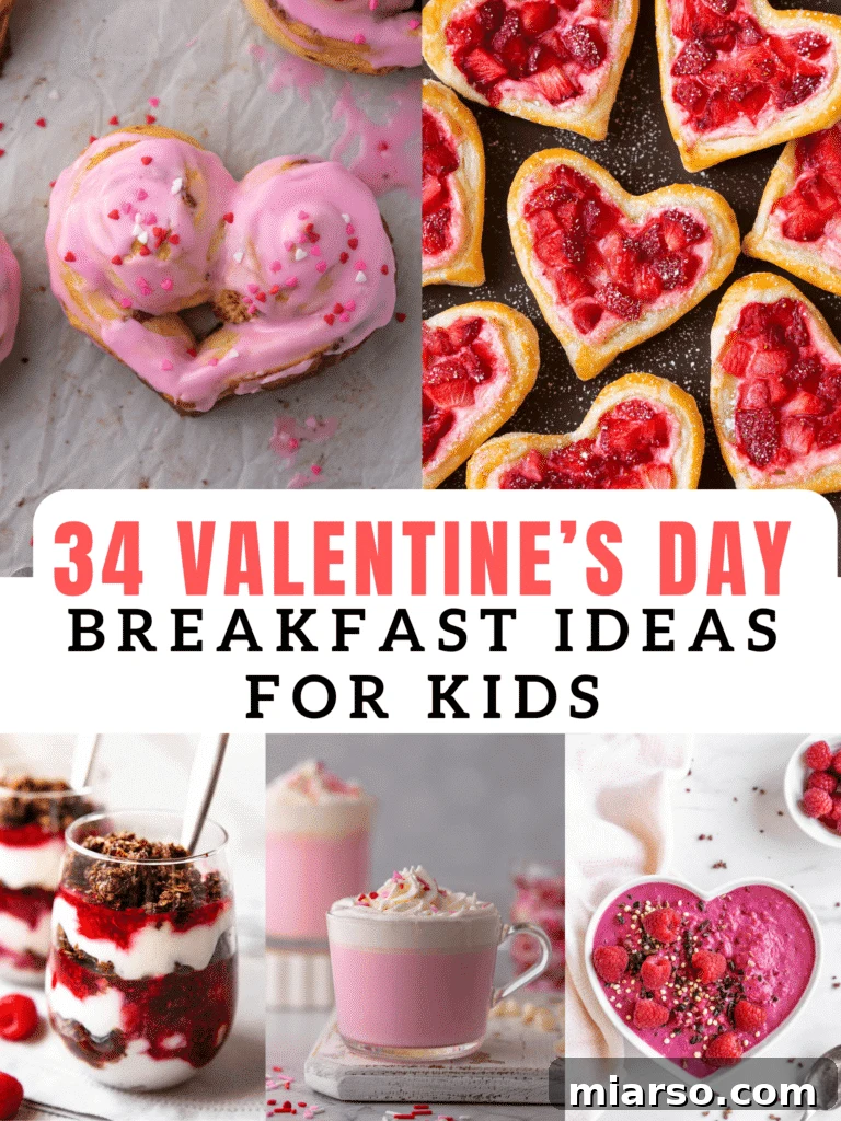 Valentine Breakfast Ideas for Kids - Pinterest pin image 2