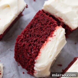 a red velvet snack cake on its side