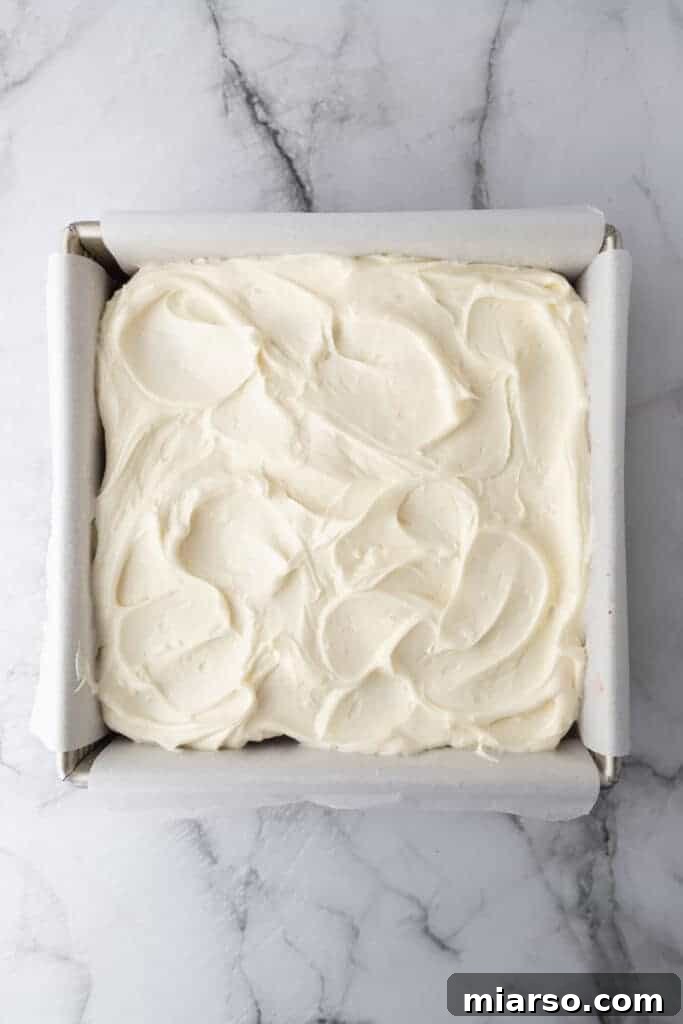 frosting on the fully baked cake