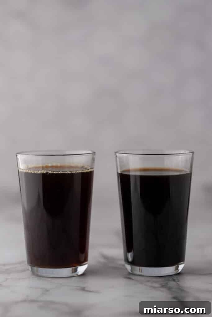 cold brew concentrate in cups