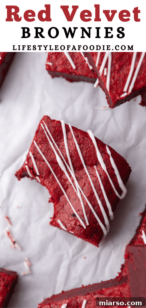Delicious Red Velvet brownies, a must-try recipe for any dessert lover.