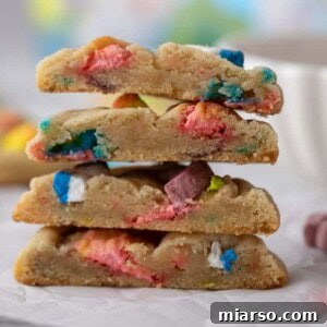Magical Lucky Charms Cookie Delights 11 Lucky Charms cookies freshly baked and ready to eat