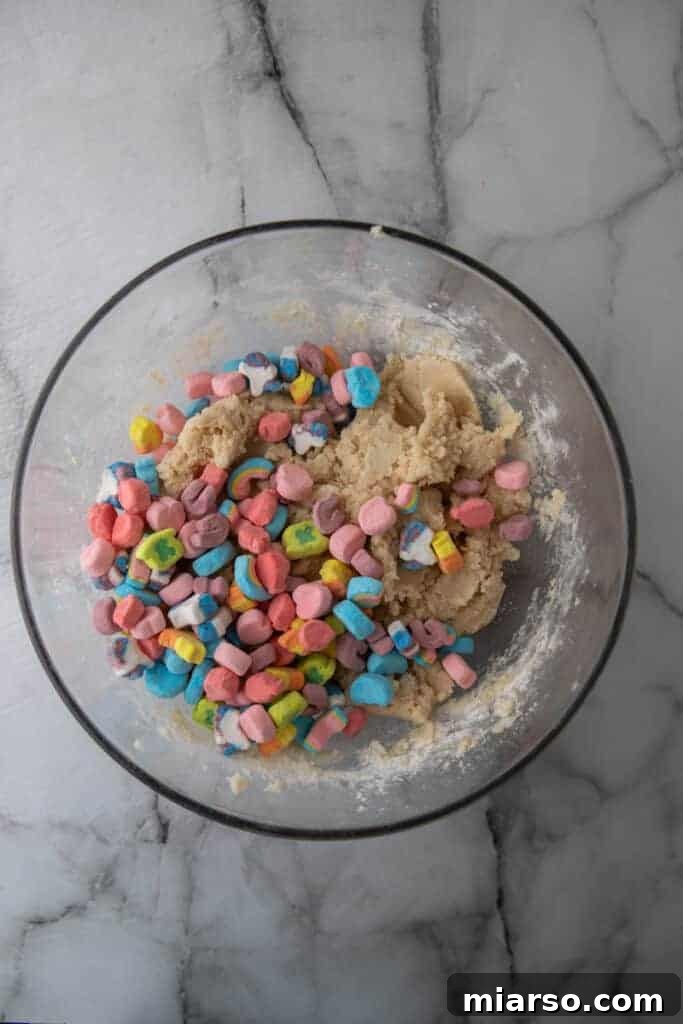 Magical Lucky Charms Cookie Delights 6 Cookie dough with Lucky Charms marshmallows folded in