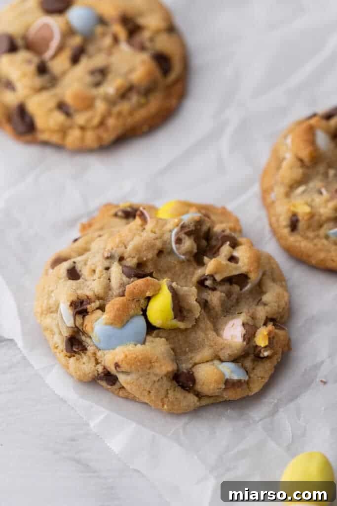 cadburry egg cookies on a baking sheet