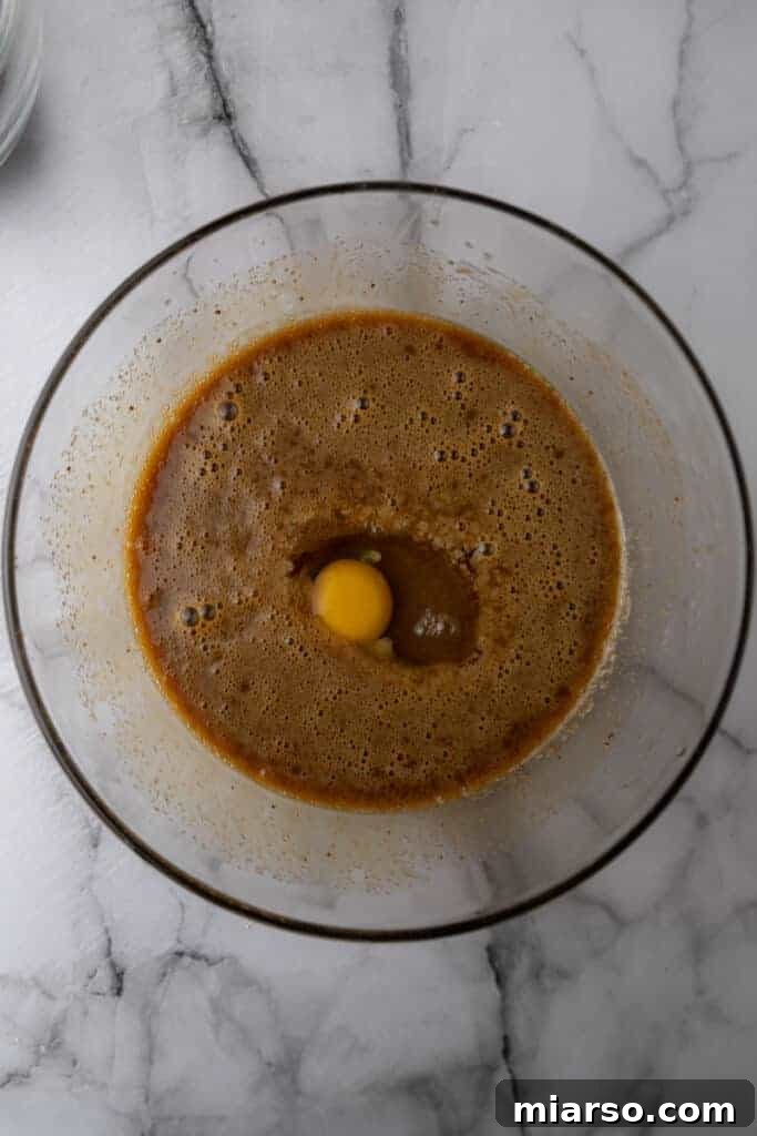 Ultimate Decadent Chocolate Pound Cake Recipe 5 Unmixed ingredients for the chocolate pound cake in a bowl, showing the initial preparation stage.