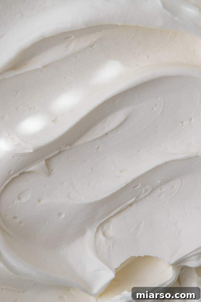 Mascarpone Frosting Perfection 9 close up of the mascarpone cake frosting recipe