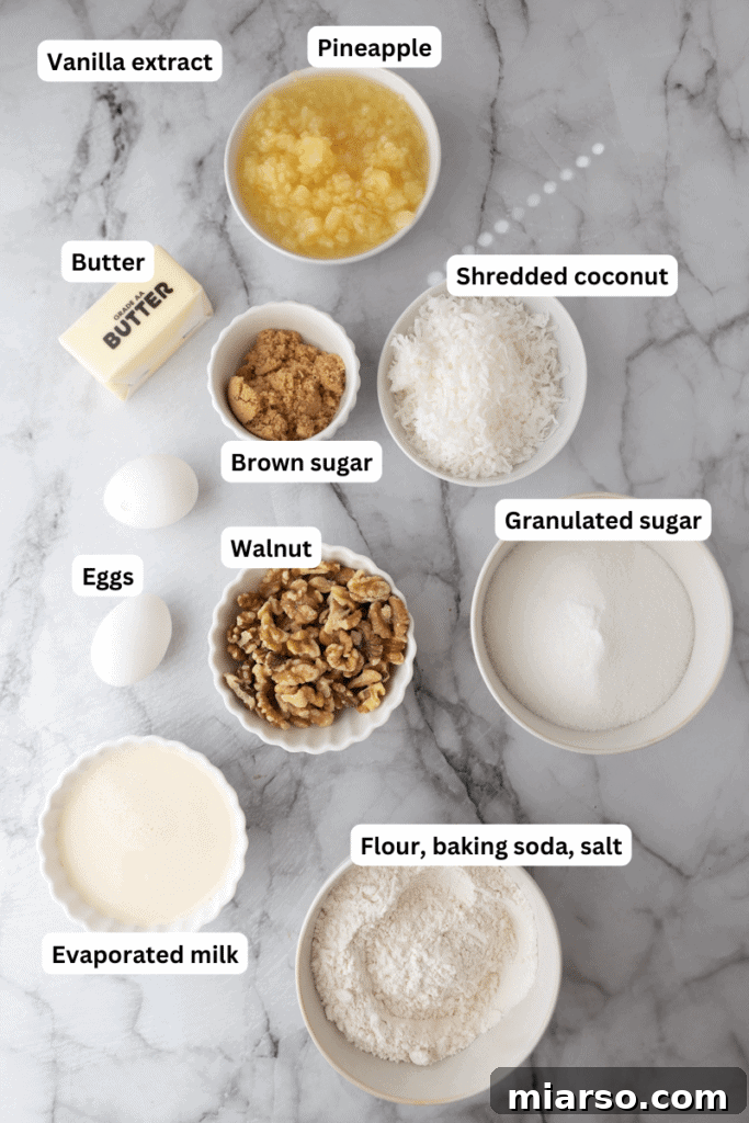 A vibrant display of fresh ingredients for the Tornado Cake recipe, ready for baking.