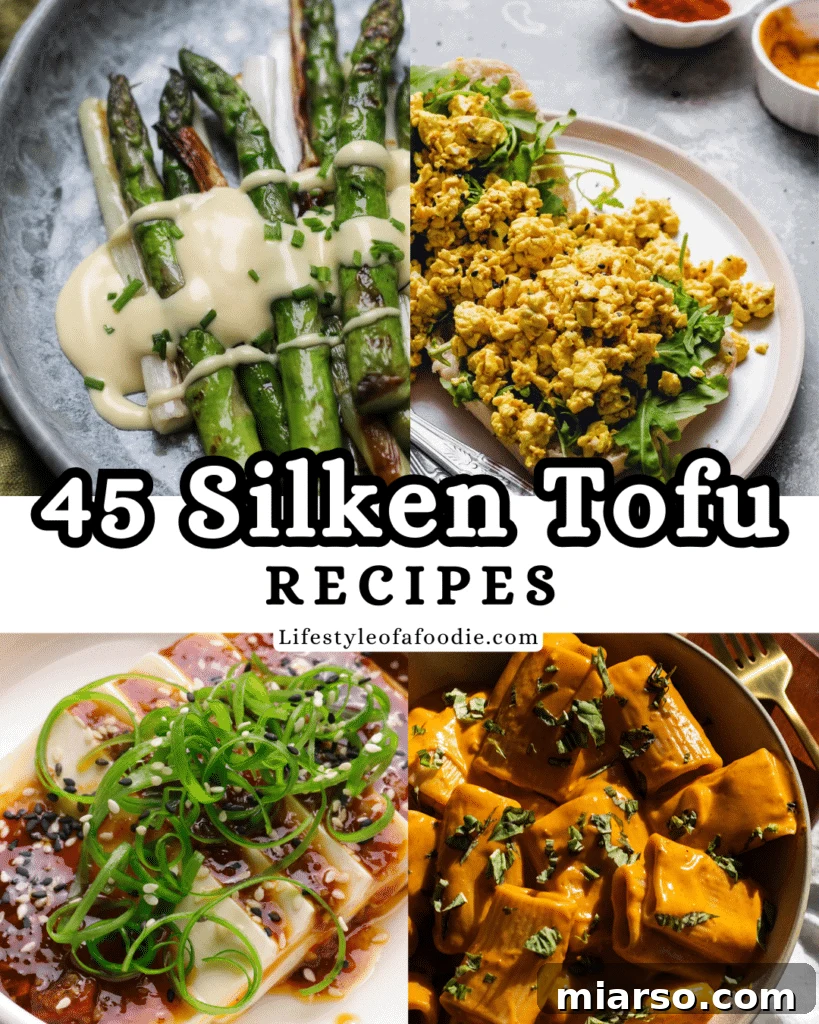 Collection of best silken tofu recipes, sweet and savory