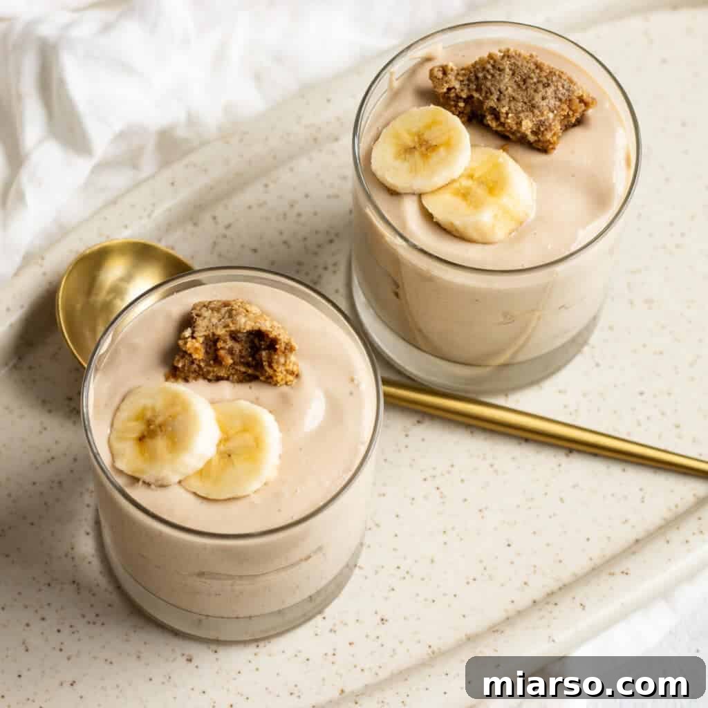 Silken tofu banana pudding