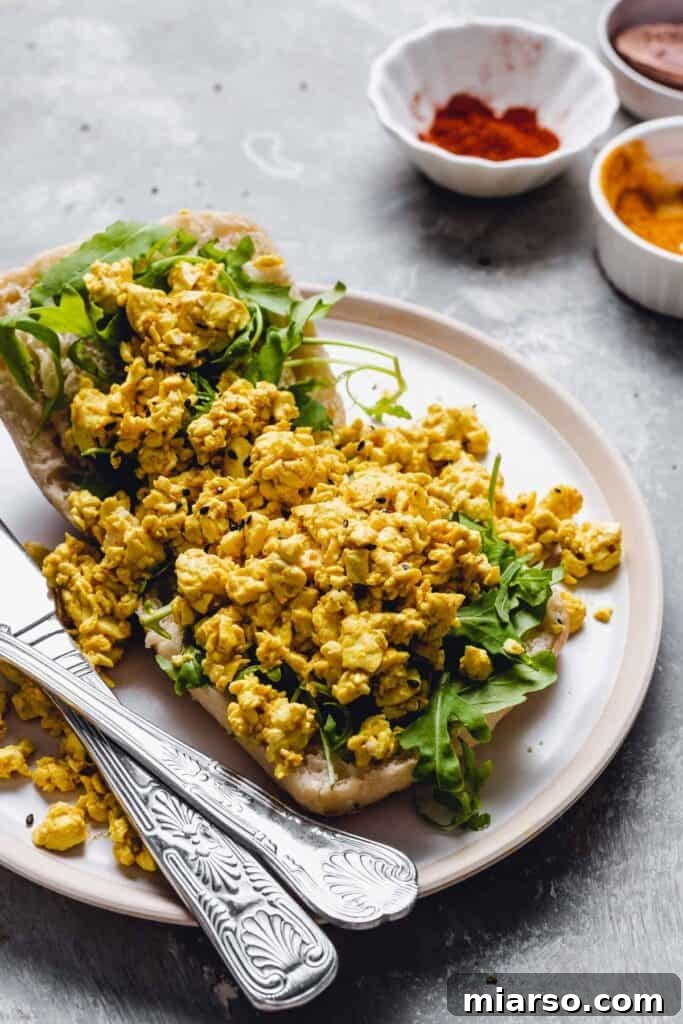 Silken tofu scramble