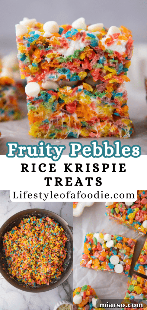 Quick Colorful Fruity Pebble Krispie Treats 11 Fruity Pebbles Rice Krispie treats