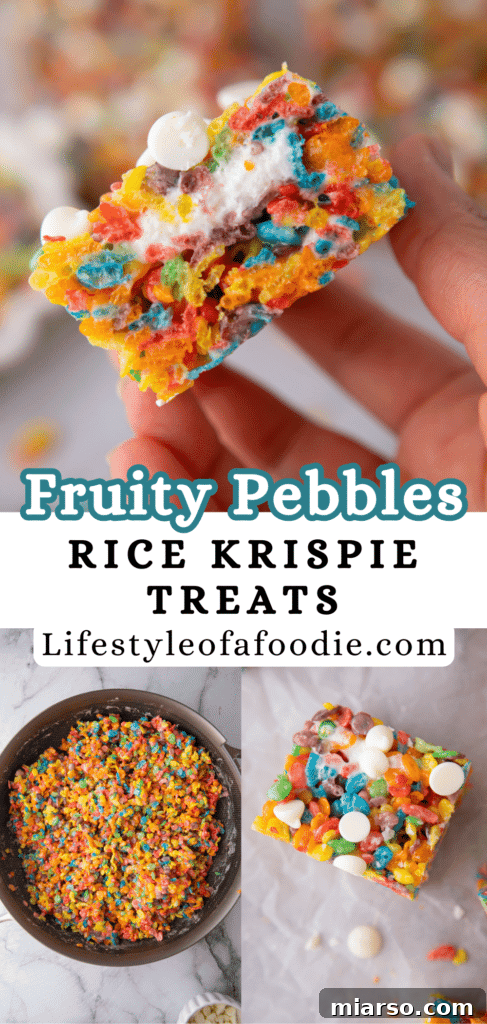 Quick Colorful Fruity Pebble Krispie Treats 13 Fruity Pebbles Rice Krispie treats