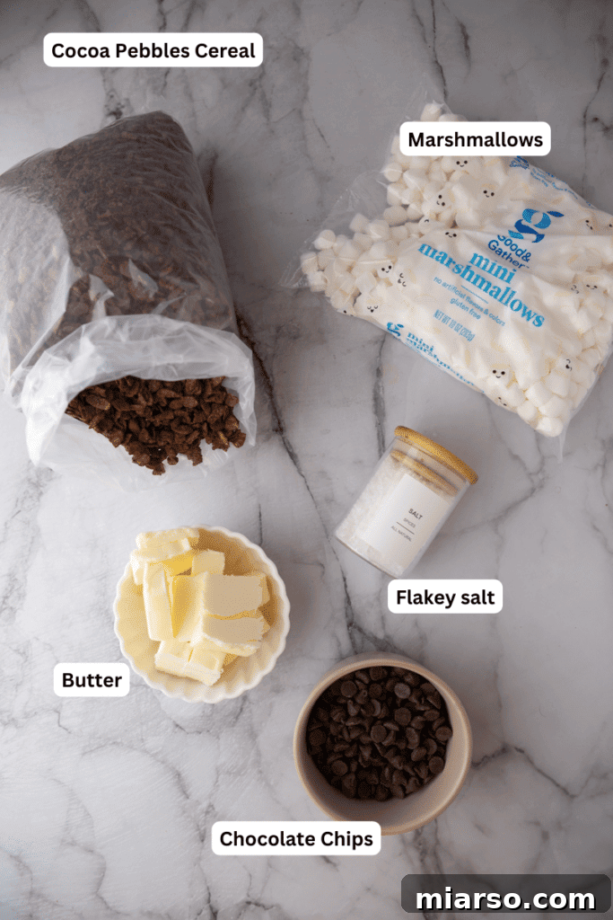Ultimate Chocolate Rice Krispies Treats 3 brown butter chocolate rice krispies treats recipe ingredients