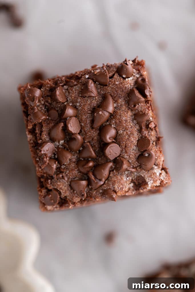 overhead close up of the chocolate sugar cookie bars recipe
