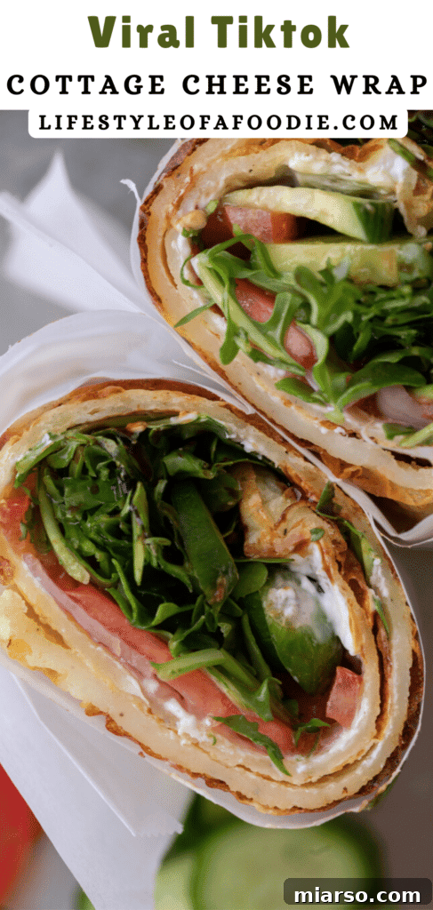 Easy and healthy high protein cottage cheese wrap for meal prep