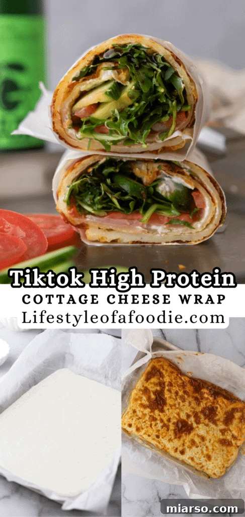 Low carb cottage cheese wrap, a viral TikTok recipe