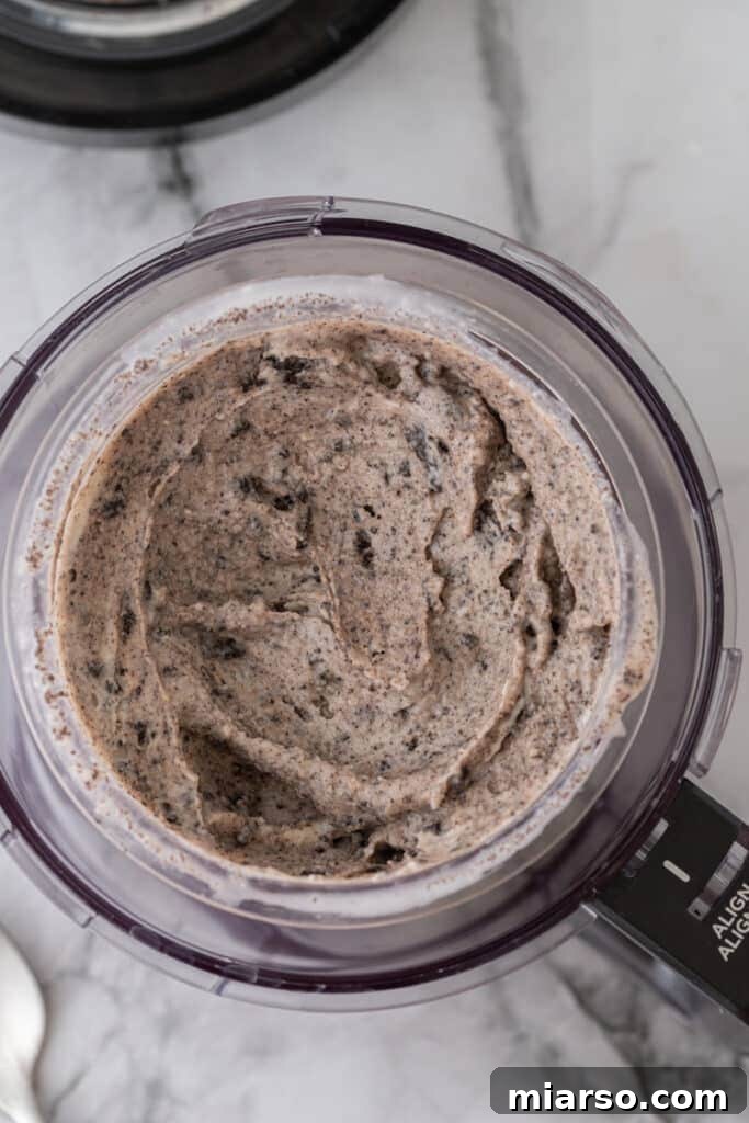 oreo cookies blended in a cup