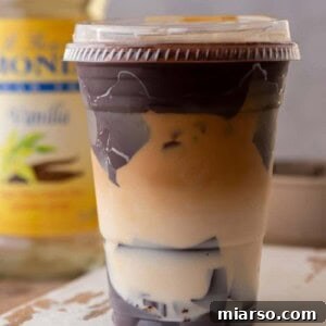 Viral iced cracking latte recipe