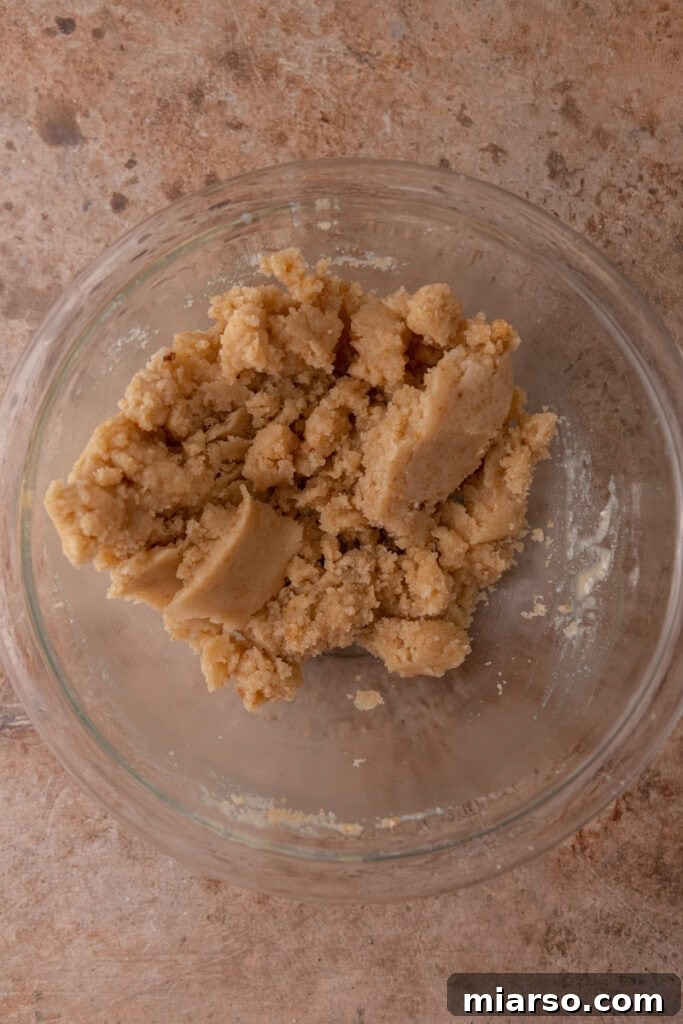 dough ingredients mixed in a bowl