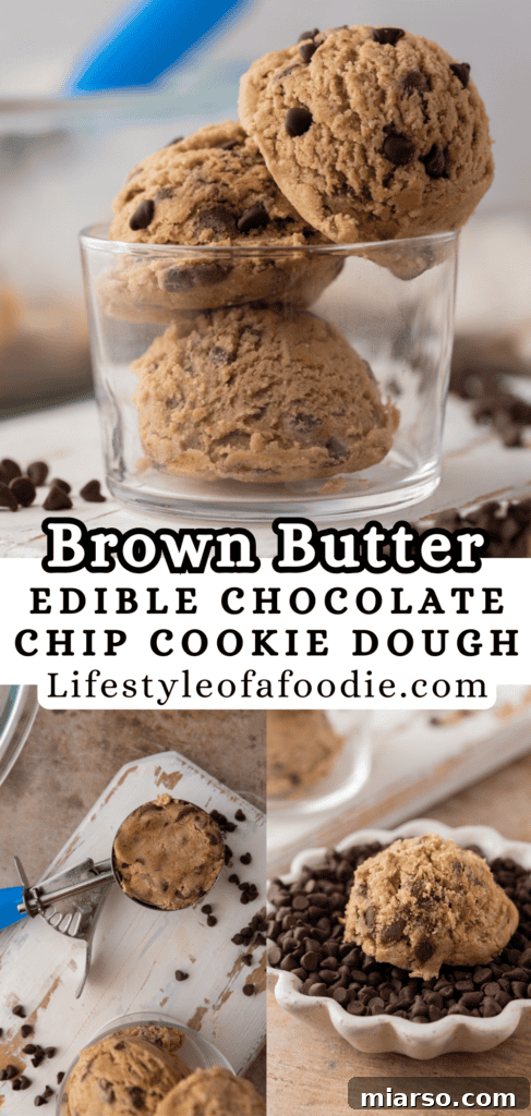 Perfect No Bake Chocolate Chip Cookie Dough 15 Brown Butter Edible Chocolate Chip Cookie Dough