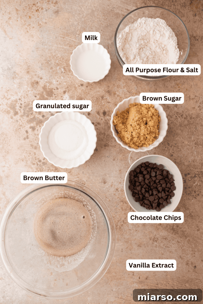 Perfect No Bake Chocolate Chip Cookie Dough 3 Ingredients on the counter
