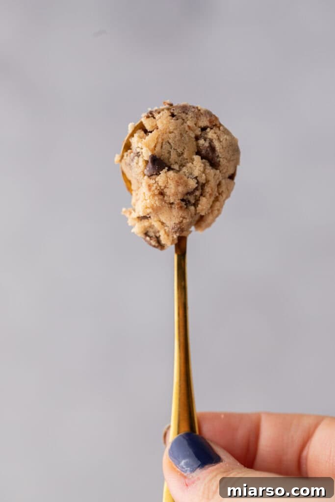 Perfect No Bake Chocolate Chip Cookie Dough 10 Spoonful of edible chocolate chip cookie dough
