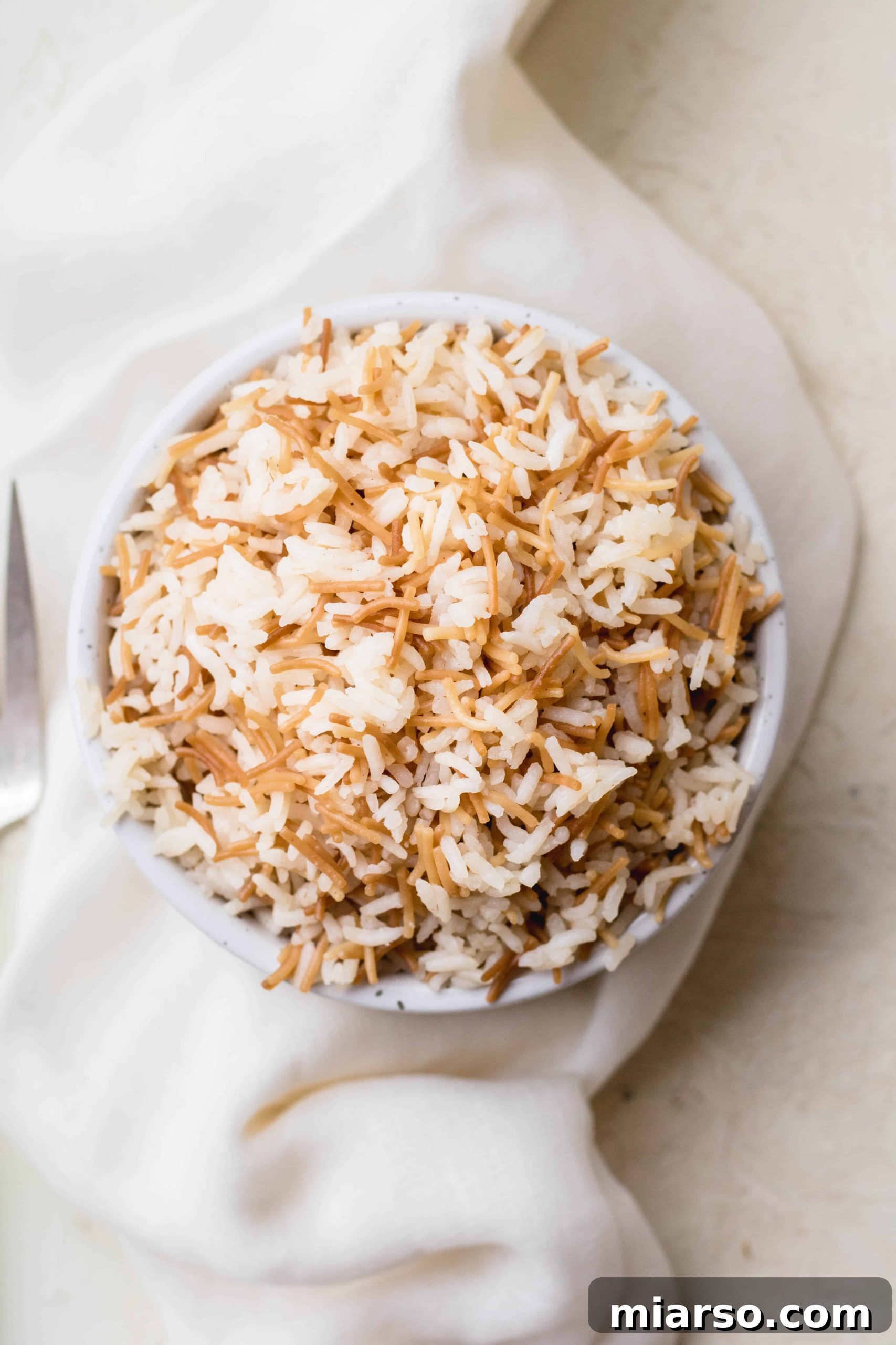 Classic Lebanese rice pilaf with vermicelli