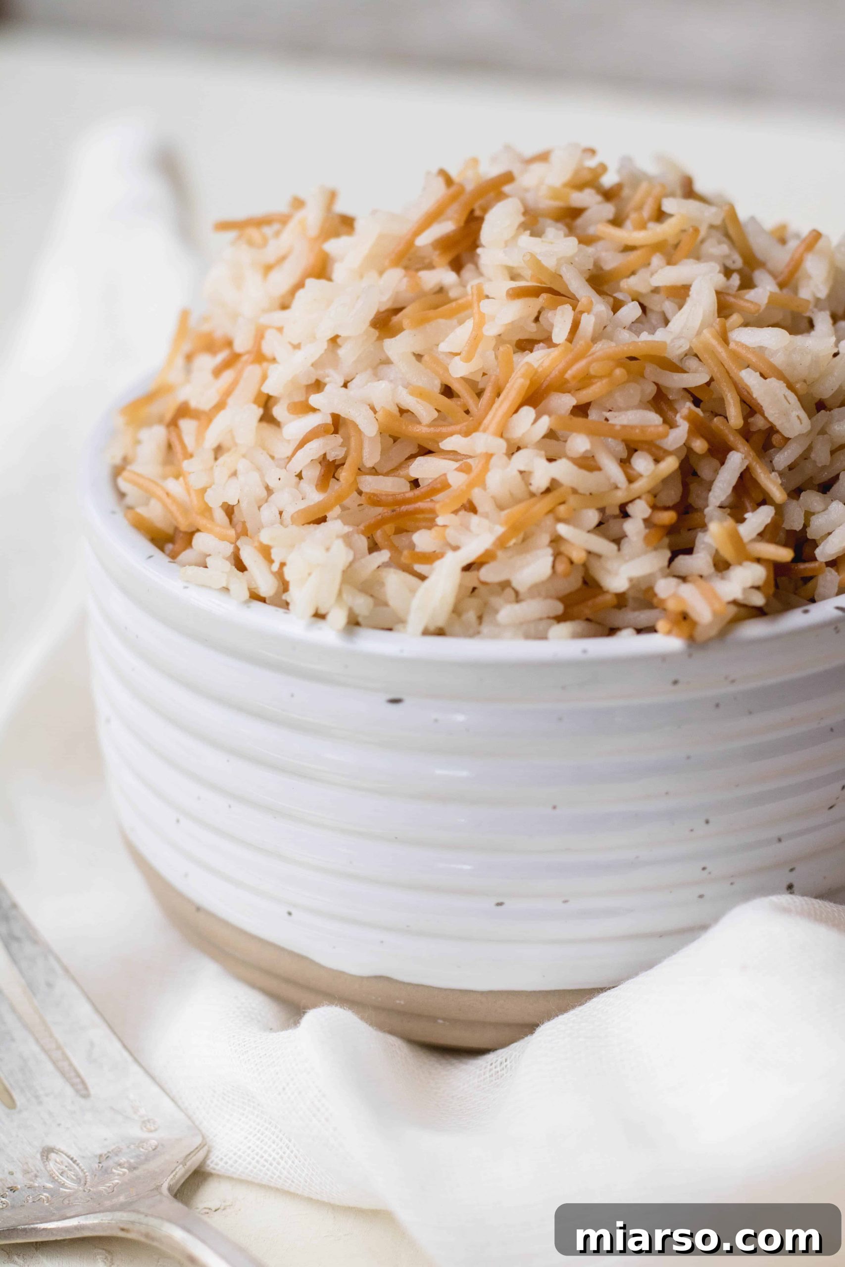 Lebanese vermicelli rice pilaf side dish