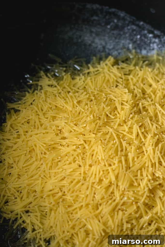 Toasted vermicelli for Lebanese rice pilaf