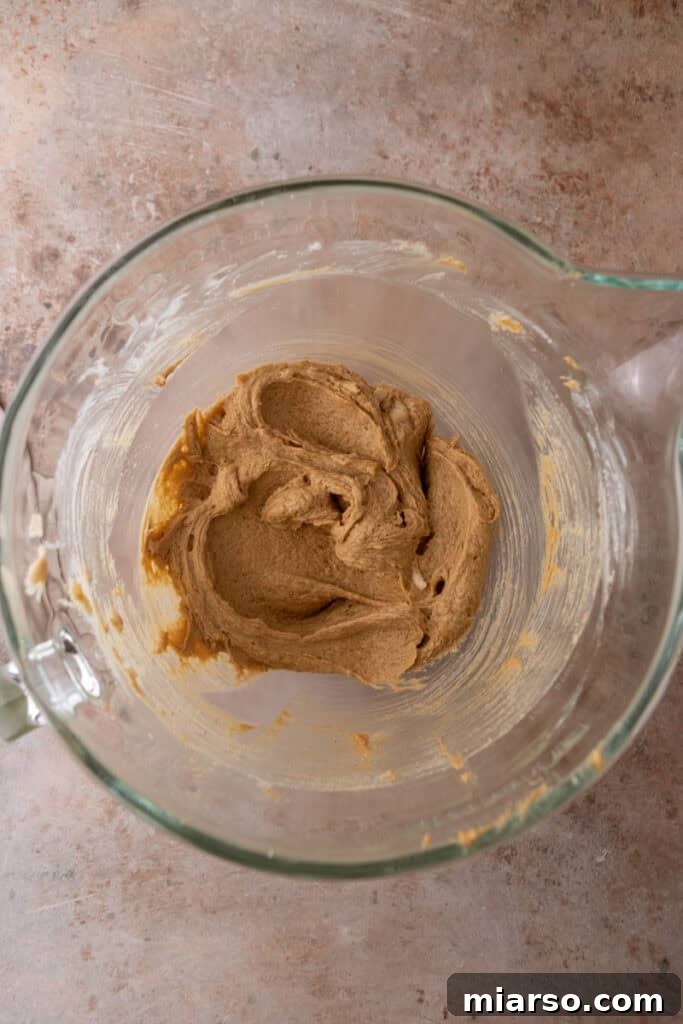 Wet ingredients in a stand mixer bowl