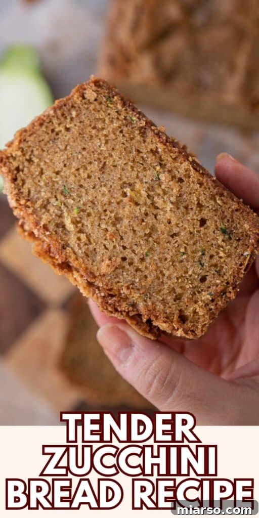 pinterest pin of the zucchini bread recipe