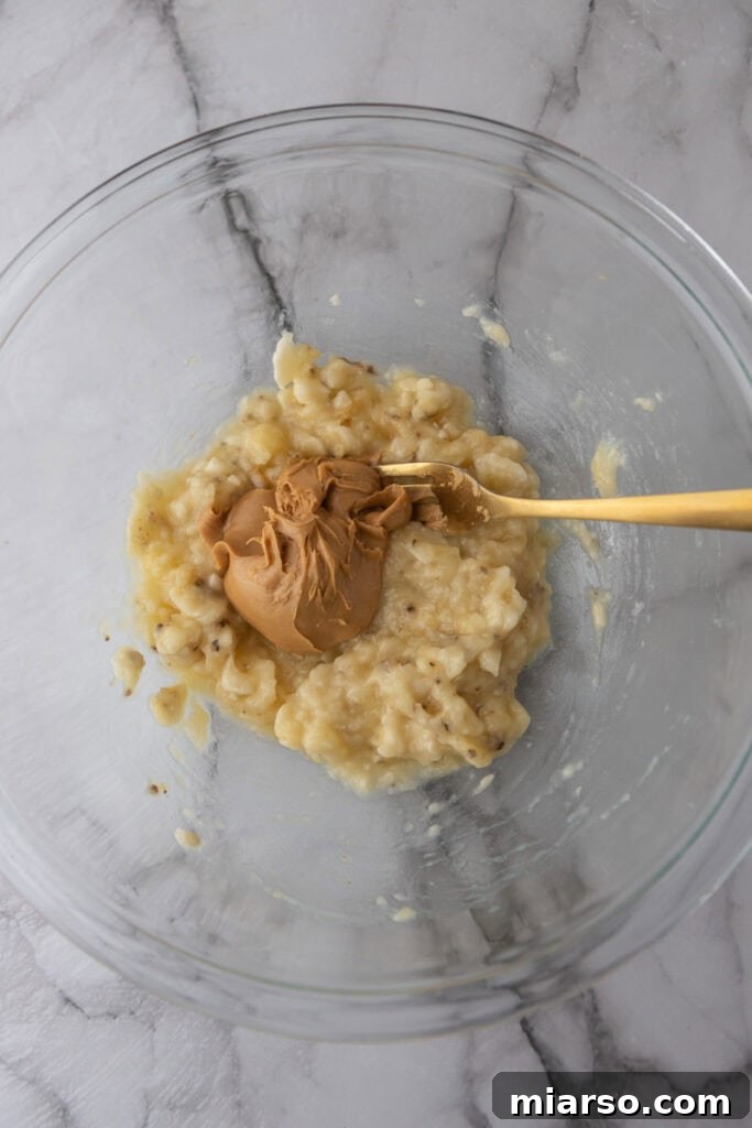 Wholesome Banana Oat Cookies 5 Close-up of unmixed ingredients in a bowl