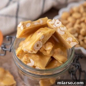 Microwave peanut brittle recipe in a jar