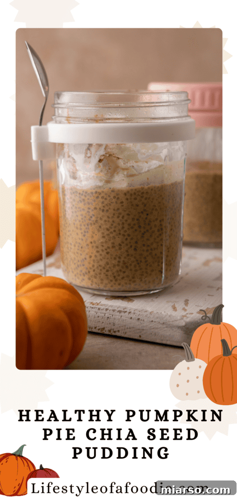 Creamy Pumpkin Spice Chia Seed Pudding 14 A visually appealing pin image for Chia Seed Pumpkin Pudding recipe, emphasizing its health benefits and ease of preparation.