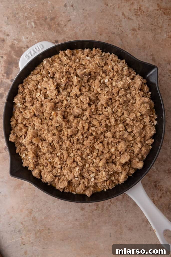 unbaked dessert in a skillet