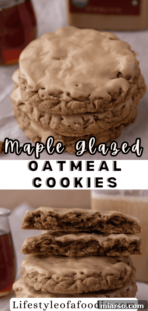 Maple glazed oatmeal cookies