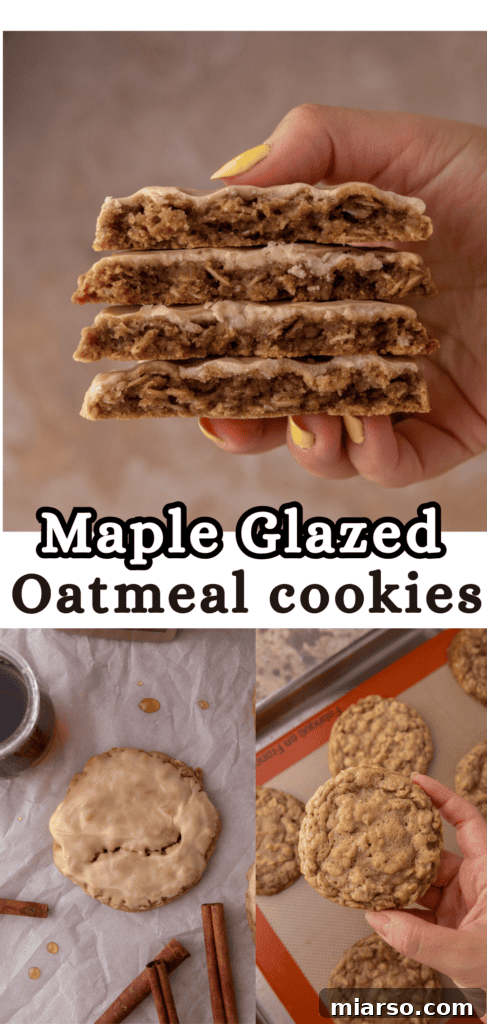 Maple glazed oatmeal cookies