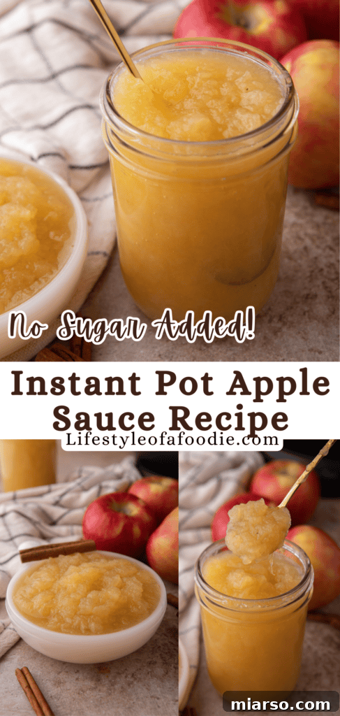 Effortless Instant Pot Applesauce Perfection 13 Instant Pot Applesauce in a bowl with cinnamon stick