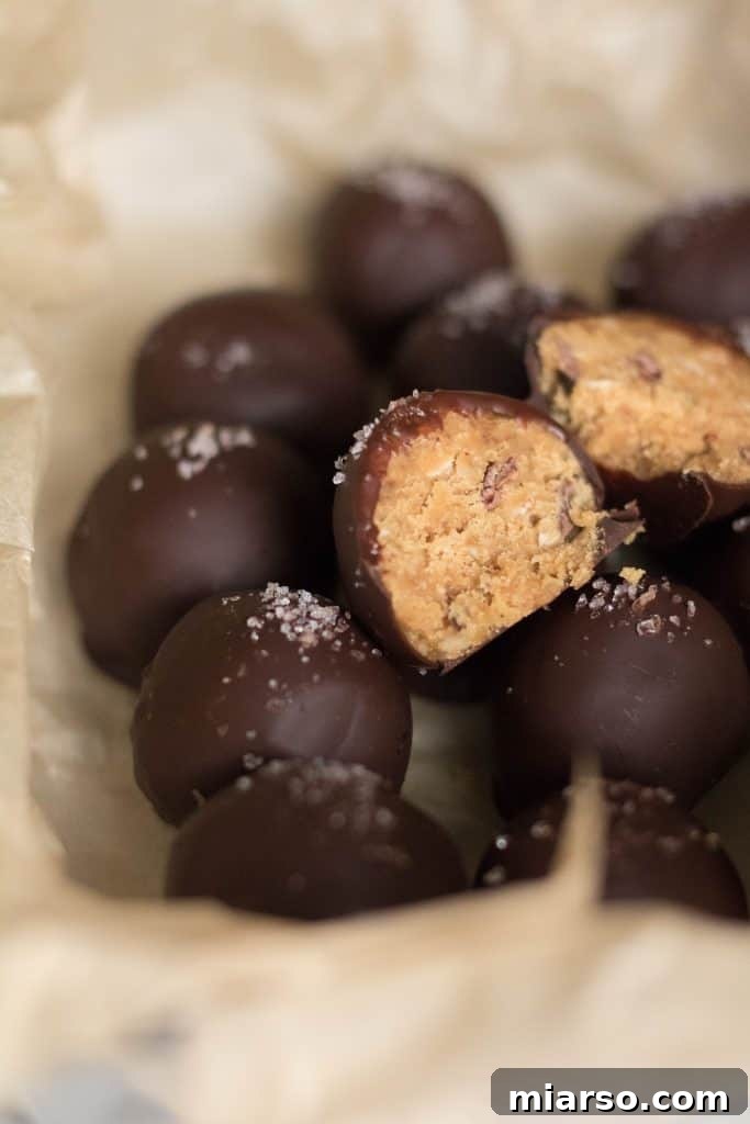 Sweet Serenity: 20 Baking Recipes for Stress Relief 22 healthy cookie dough wanna be chocolate balls to bake when stressed