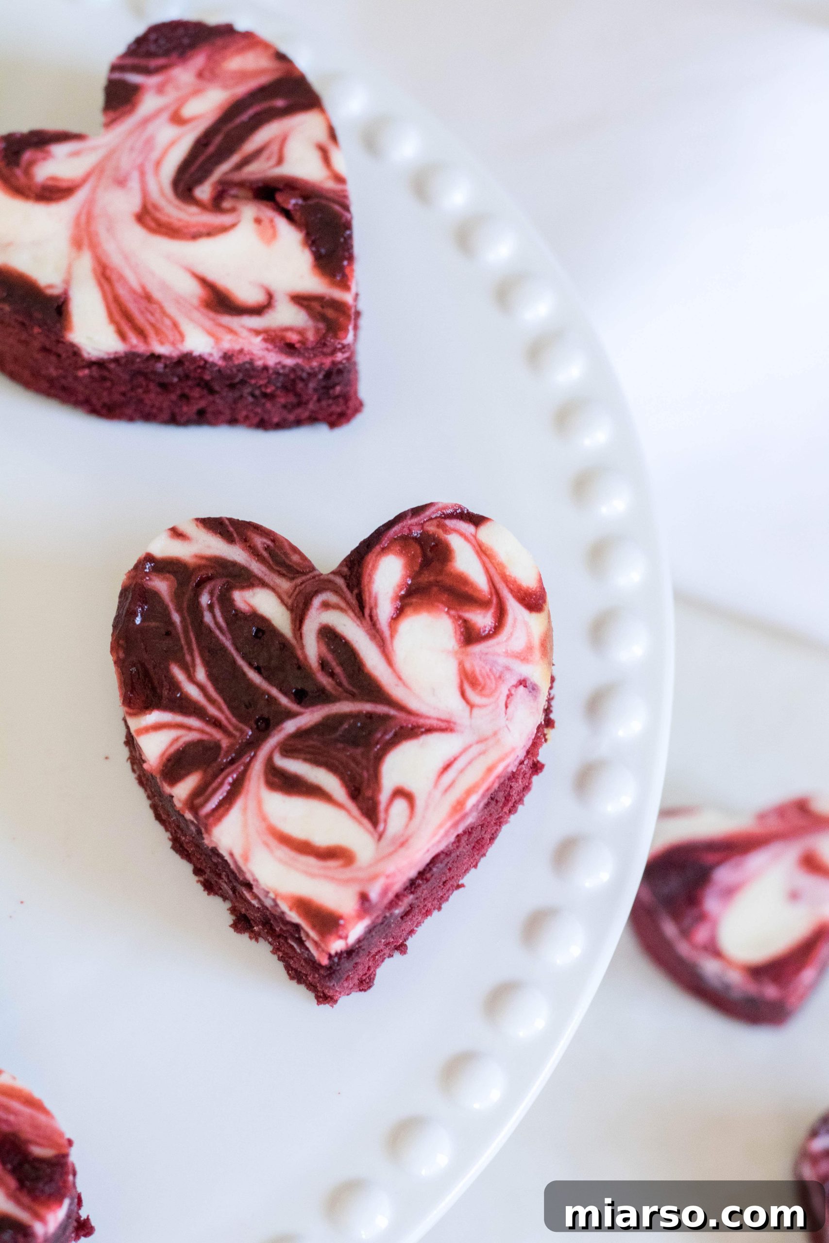 Sweet Serenity: 20 Baking Recipes for Stress Relief 6 red velvet brownies with cheese cake swirls for stress baking