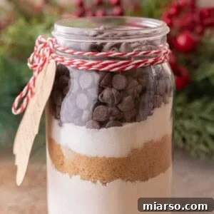 Chocolate Chip Cookie Mix in a Jar side shot