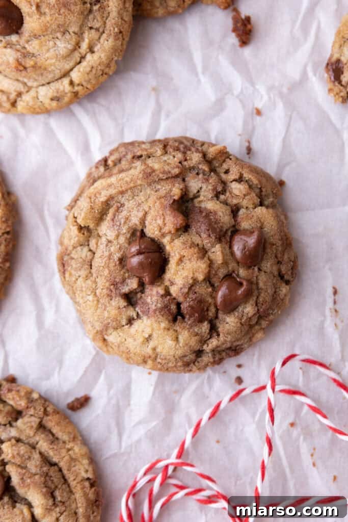 A freshly baked chocolate chip cookie, made from the mix in a jar, on a cooling rack