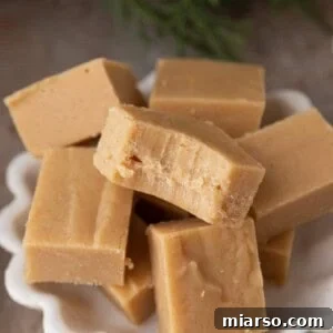 microwave peanut butter fudge recipe on a plate